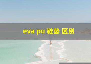 eva pu 鞋垫 区别